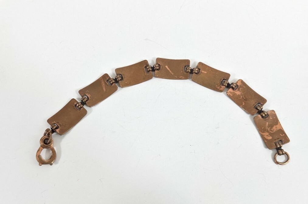 Solid Copper thunderbird link Bracelet vintage so… - image 4