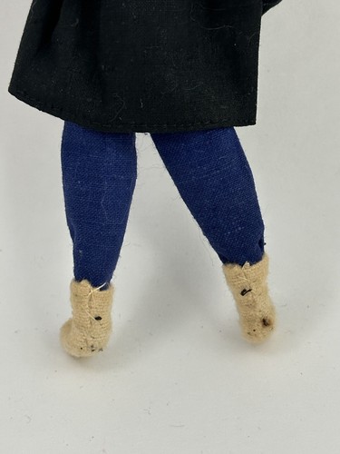 "Muñeca antigua vintage hecha a mano de fieltro de tela para hombre arte popular casa de muñecas 5,5""" - Imagen 4 de 9