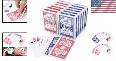 12-Deck Value Pack of Poker Size Blue and Red Playing Cards