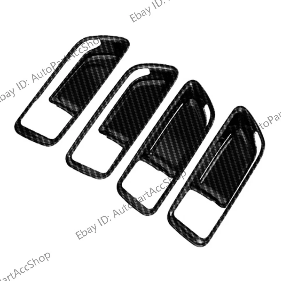 Para Toyota C-HR CHR 2025 Fibra de Carbono Interior Coche Manijas de Puerta Cuenco Cubierta de Tazón - Imagen 2 de 2