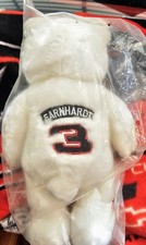 Dale Earnhardt NASCAR 7 Time Winston Cup Champion 14" White Teddy Bear NWT