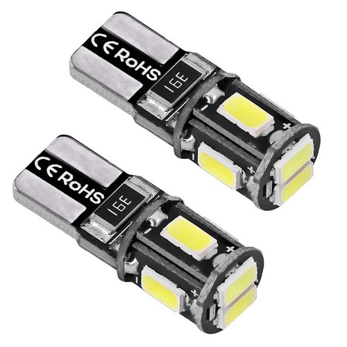 2 x Bombillas 6 LED W5W SMD Luz Blanca Xenon Coche Interior Posicion CANBUS |