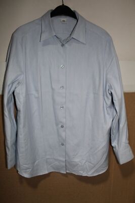 Walbusch Damenhemd aus 100% Baumwolle Hemdbluse Gr/44 Hellblau Bluse