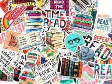 Pack of 100 pcs  Reading Stickers  Bookworm Stickers  Waterproof sticker