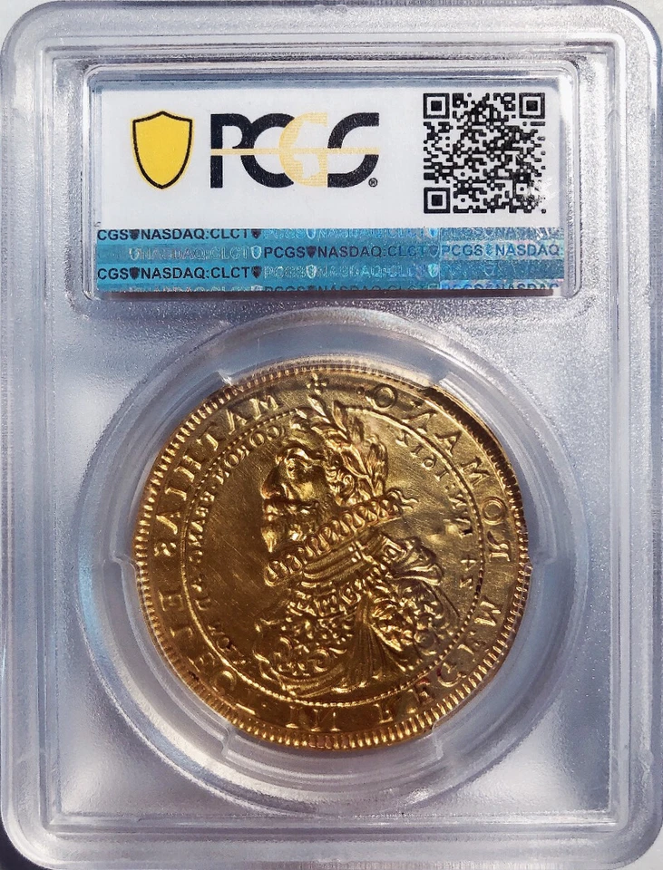 German Gold Obv Die Trials c.1612 Matthias II Coronation Medals PCGS MS 65 - Image 3 of 4