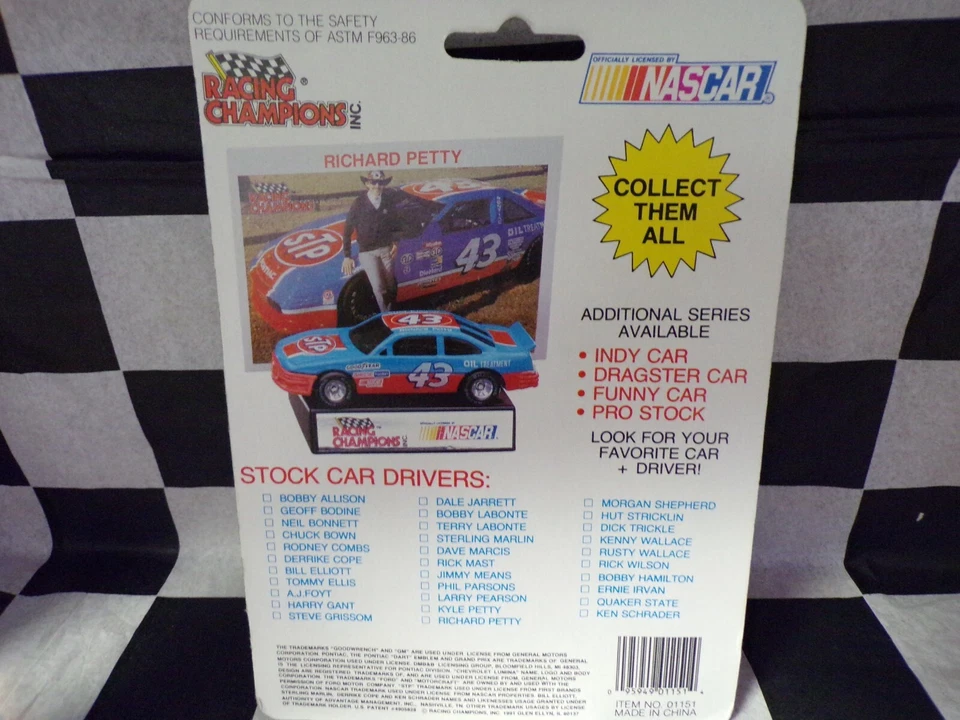 Daytona 500 Feb 16,1992 1:64 Scala Auto Nascar Racing Champions W/Scheda - Immagine 3 di 4