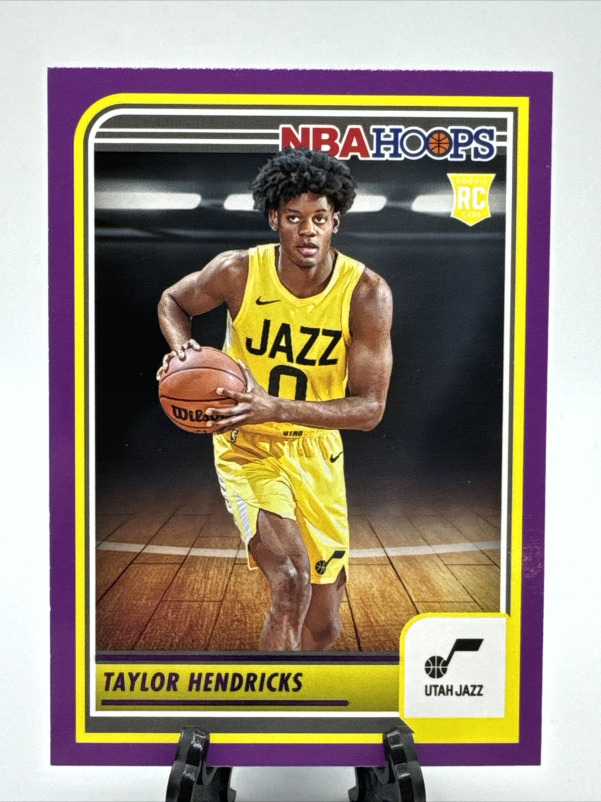 2023-24 NBA Hoops PURPLE Variation Taylor Hendricks RC #236 Utah Jazz Rookie