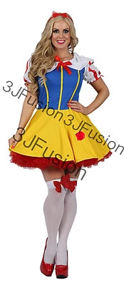 CLASSIFIED Snow White Costume Adult Fairytale Ladies Fancy Dress Hen Night FREE POST (CB)