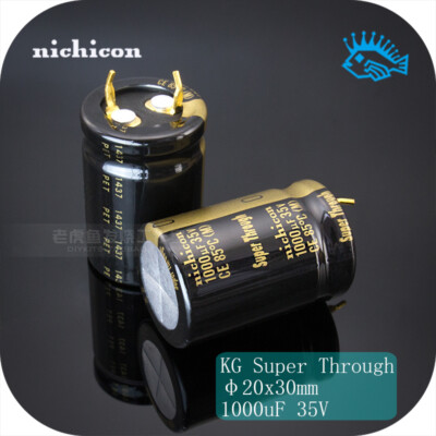 Nichicon 1000uF 35V KG Super Through Audio Electrolytic Capacitor 85° 20X30mm