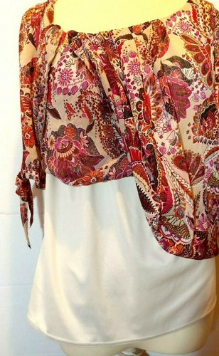 Top para mujer talla grande de Sara Michelle talla 3X - floral - forrado - Imagen 5 de 11