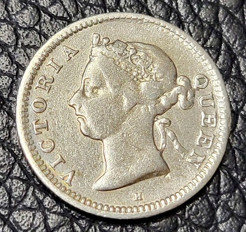 1892 Hong Kong 5 Cents Silver (.800) Coin
