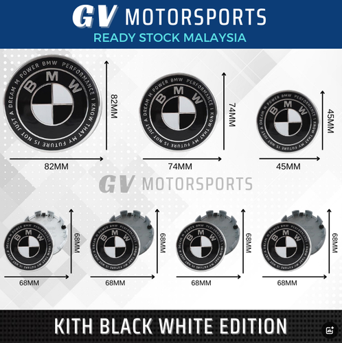 Cubierta de tapa de llanta emblema edición KITH para BMW X 1 5 7 Series GT E90 F30 F10 G20 G30 - Imagen 2 de 15