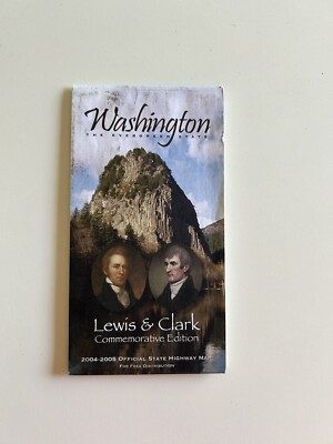 2004 Washington The Evergreen State Lewis & Clark Commemorative Edition Map