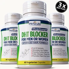 DHT BLOCKER FAST GROWTH PILLS STOP HAIR LOSS FALL PROMOTER HERBAL VITAMINS GROW