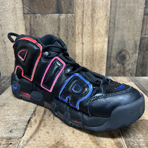 Taglia 8 - Nike Air More Uptempo Electric Nero Rosso Scarpe Uomo Sneakers - Foto 9 di 19
