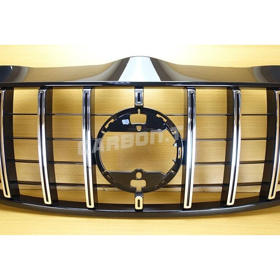 Chrome + Black Front Racing Upper Grille Fit BENZ Smart ForFour W453 2015-2021 Foto 4 de 4