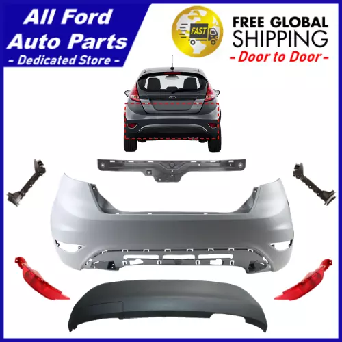 Ford Fiesta 2013 2017 Rear Bumper Kit Primed Complete New 8A61 17906 8A611 7D781