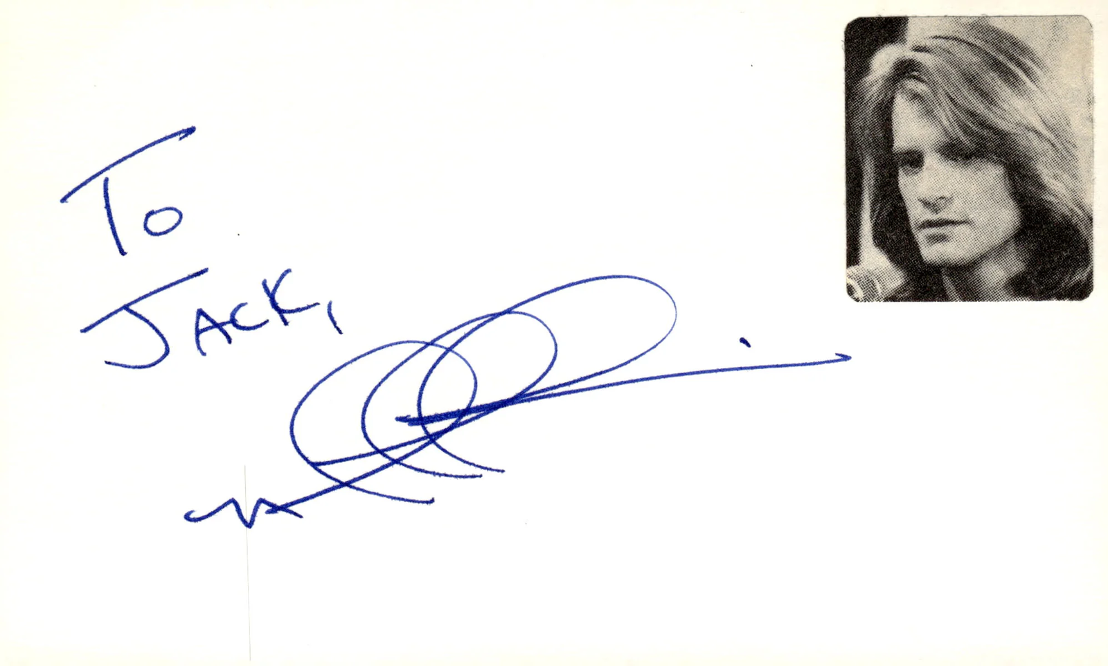 Neil Maffin Signed Auto 3x5 Index Card 13th Warrior