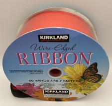 Kirkland Wire-Edged Red Ribbon Christmas 2.5"x 50 yds 100 Poly New Sealed Roll