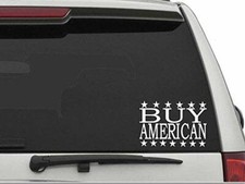 CW4069 "Buy American" Car Truck Window Laptop Decal Sticker Made in USA