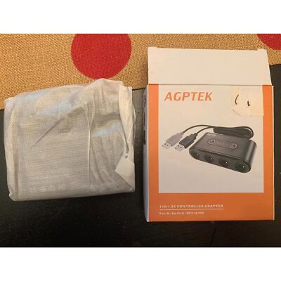 AGPTEK 3 in 1 Game Cube Controller Adapter Nintendo-Switch Wii University/PC NIB