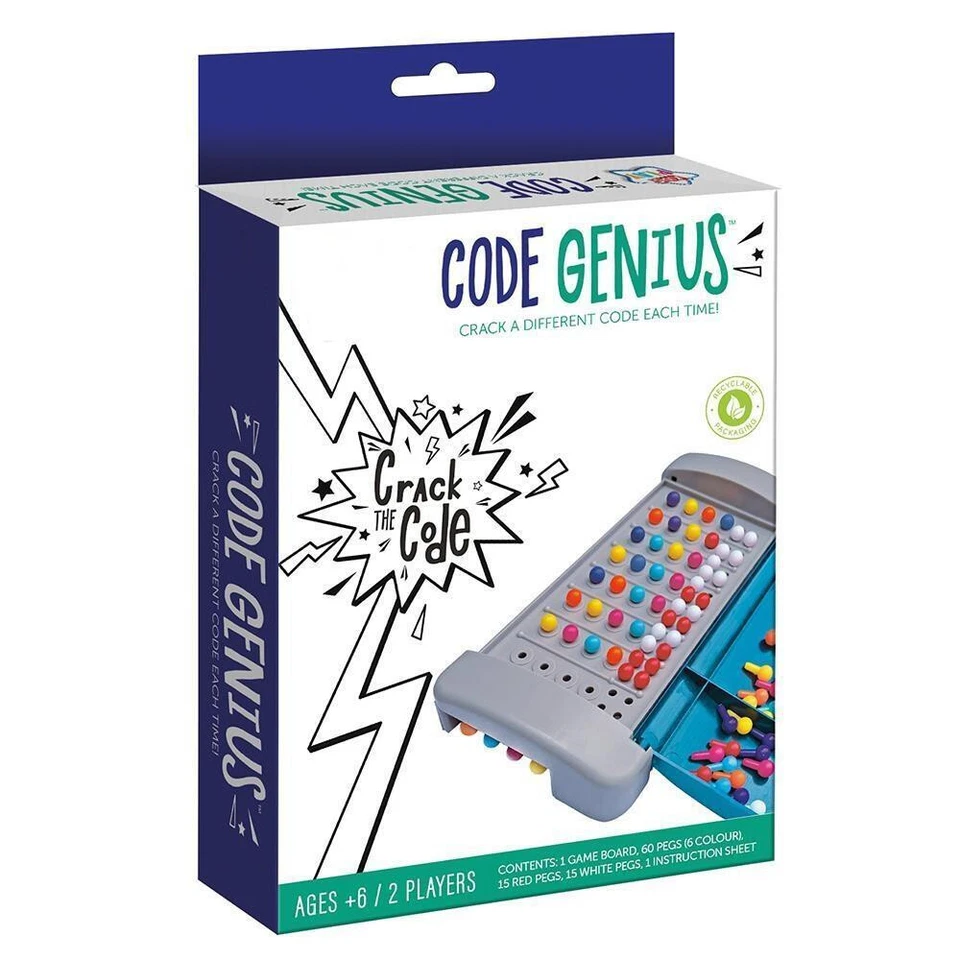 Mastermind Board Game Crack The Code Brain Teaser Stategy Two Player Family Fun - Image 2 of 4