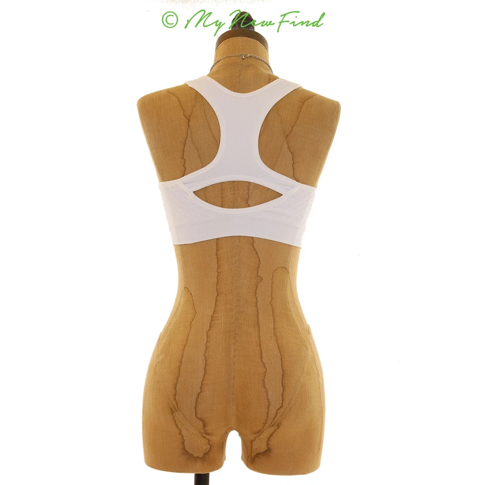 Make+Model Nordstrom Sports Bra XS S Wireless Cutout Racerback White EUC B9 - Image 3 of 3