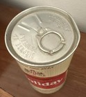 Holiday Wisconsin Beer vintage collectible bottom opened steel can — photo 2