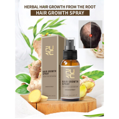 PURC Fast Hair Growth Spray Extract Prevent Hair Loss Growing for Men 30ml