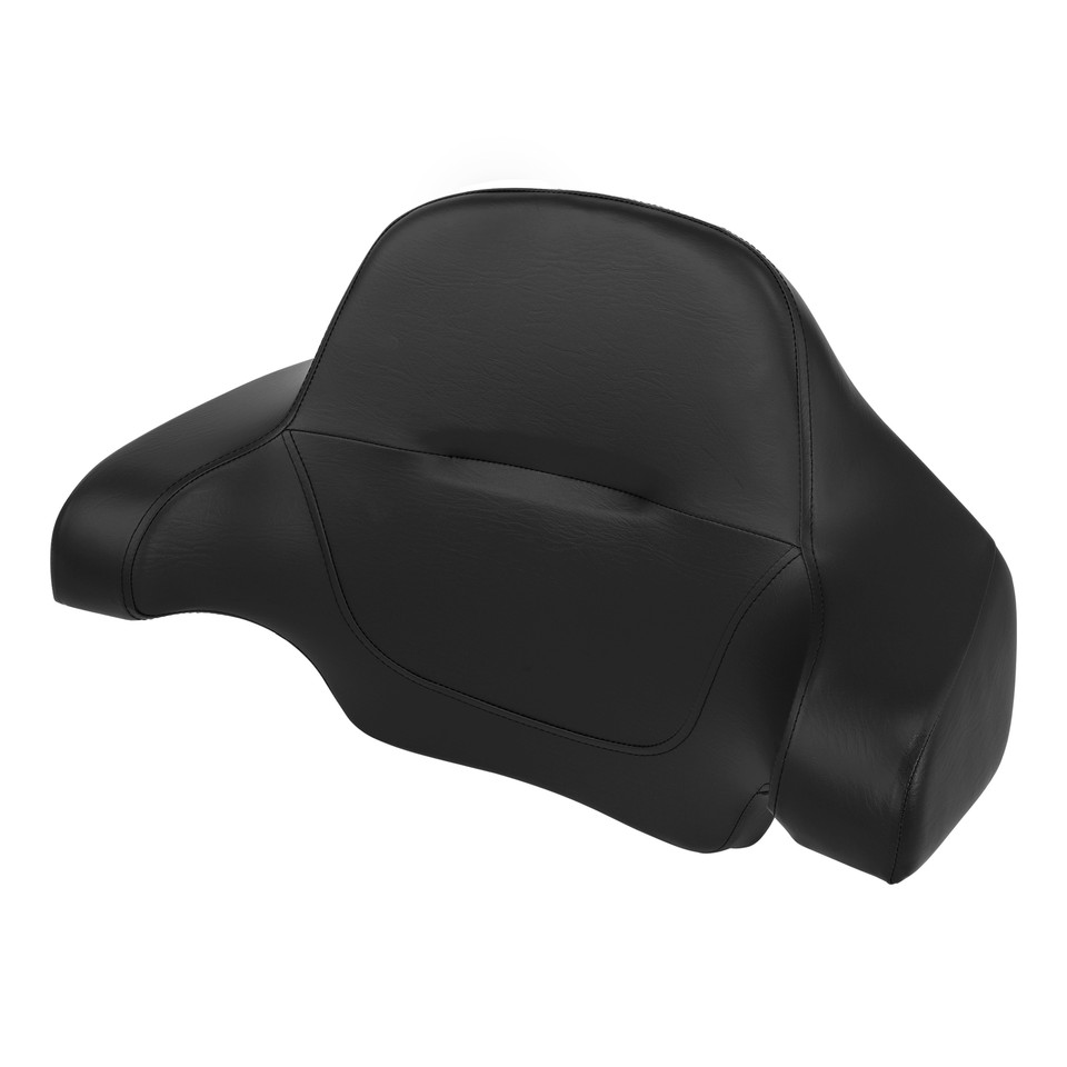 TCMT Chopped Black Latches Trunk Backrest Pad 2 Up Mount
