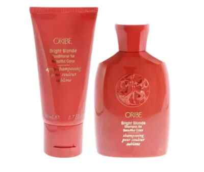 Oribe Bright Blonde Shampoo & Conditioner for Beautiful Color SET Travel VEGAN