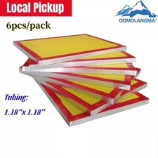 6Pcs Aluminum Silk Screen Printing Screen Frame 20x24" 200 Yellow Mesh GA Pickup