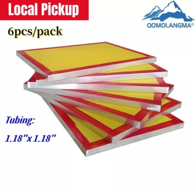 #ad 6Pcs Aluminum Silk Screen Printing Screen Frame 20x24quot; 200 Yellow Mesh GA Pickup $80.84