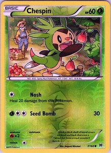 Chespin 7/162 Common - Pokemon TCG XY: BREAKthrough - Reverse Holo (NM)