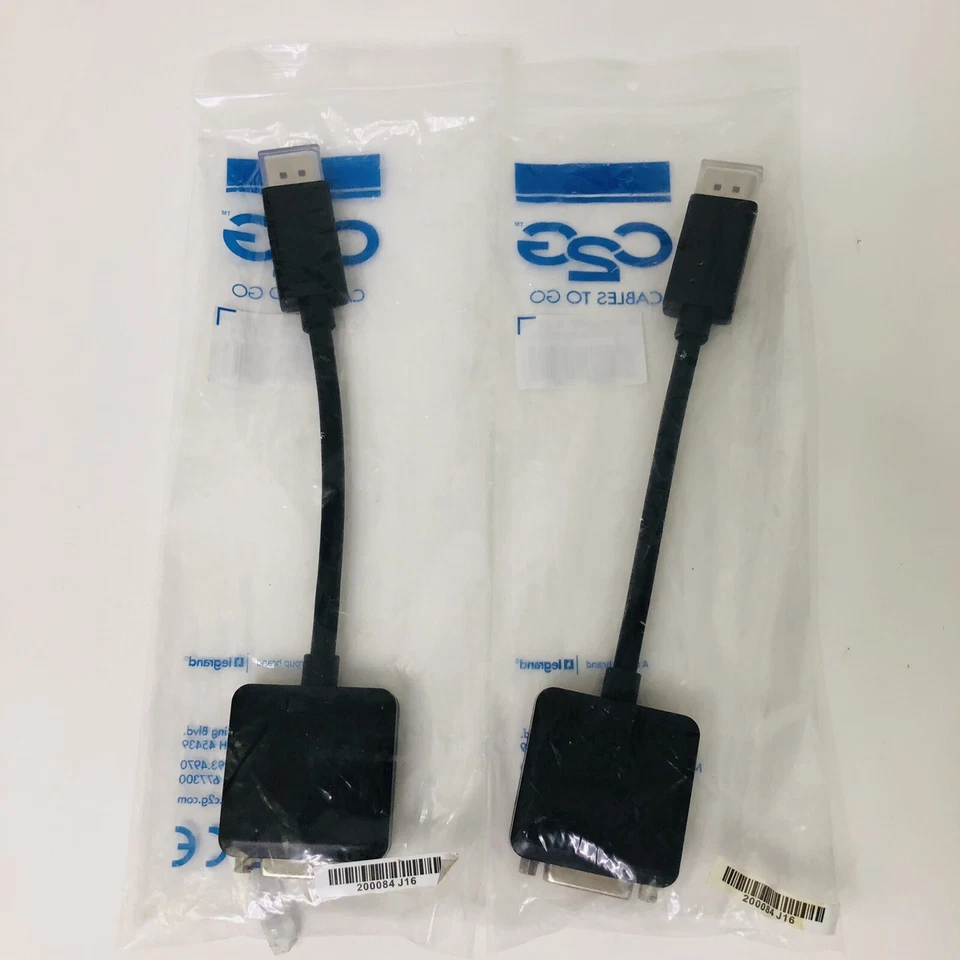 C2G 8in DisplayPort Male to Single Link DVI-D Female Black Adapter Converter - Image 4 of 4