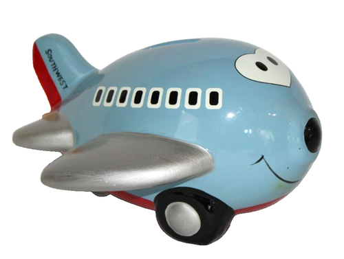 Vintage Southwest Airlines TJ Luv Sparschwein blau 8" OHNE BOX UNBENUTZT LESEN #23
