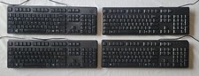 Lot of 4 AS-IS READ used Dell Keyboard KB212-B USB 104-Key Quiet QWERTY Keyboard