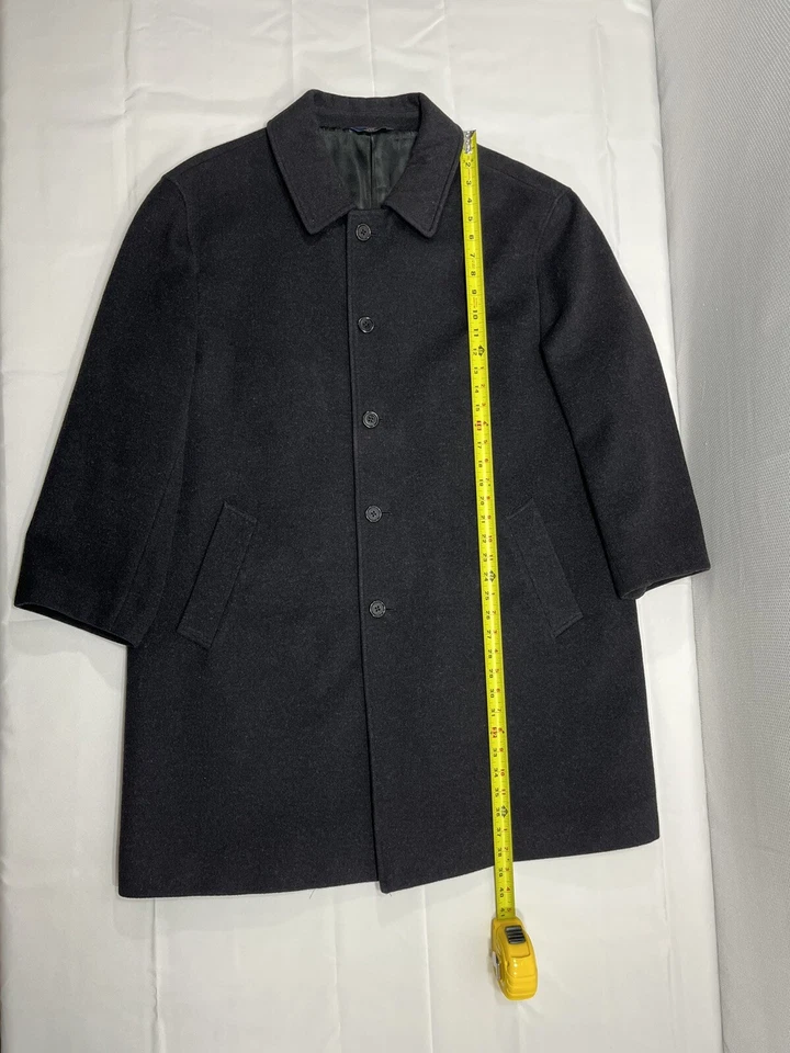 Brooks Brothers 346 мужской шерсти кашемир пальто 46 R обычный черный платье пальто - Изображение 3 из 4