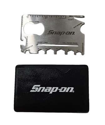Snap On Tools 17-in-1 Emergency Tool Wallet Card Pocket Multi Driver Ruler NEW!!