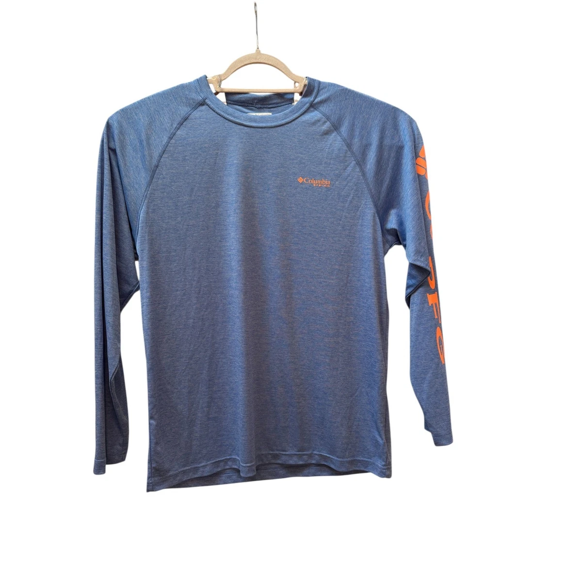 Chemise Columbia PFG Pêche Homme Taille S Bleue - UPF 50, Manches Longues - Occasion, Bon état Général