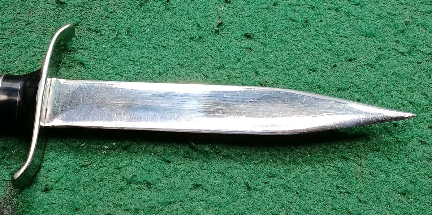 Vintage Handmade 4.75" Dagger, With Leather Sheath, No Maker's Mark