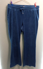 Gap Vintage Blue Velour Drawstring Bootcut Comfy Stretch Outdoor Pants Tall XL