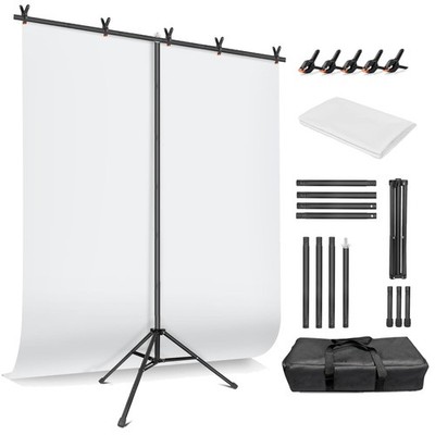 Professional White Backdrop with Stand Kit