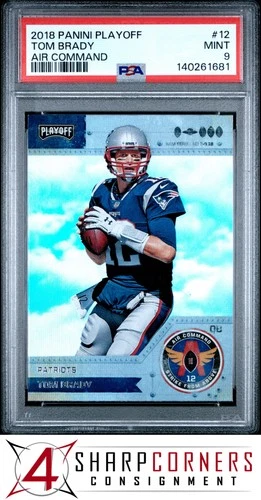 2018 PANINI PLAYOFF AIR COMMAND #12 TOM BRADY PATRIOTS PSA 9