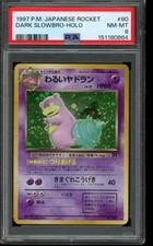 PSA 8 NM-MT Pokemon Dark Slowbro Team Rocket Holo 80 Japanese