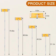 Pole Sander Drywall Wall Painting Prep Ceiling Tool Extendable 31" to 74" Deck