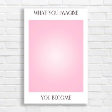 Serene Blue Pastel Gradient Pink Canvas Print Large Picture Wall Art