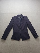 H M Women Blazer Jacket 6 Black Single Breasted Fitted 1 Front Button Smart Work