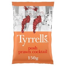 Tyrrells Posh Prawn Cocktail Sharing Crisps 150g (Pack of 3)