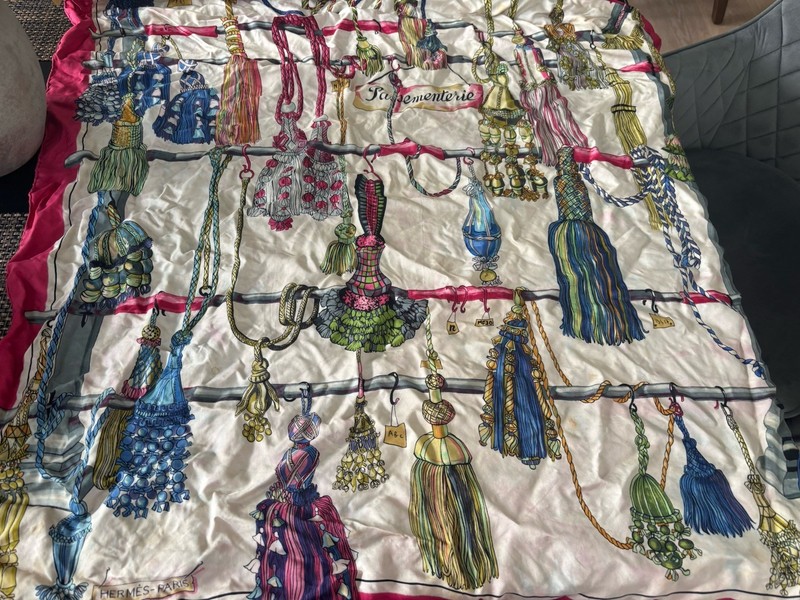 Hermes Antique Silk Scarf Lovely Design Unique 30" Top Quality Nice!
